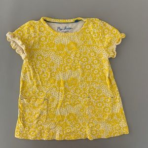 Mini Boden Floral Tunic w/ Ruffle Detail & Pockets